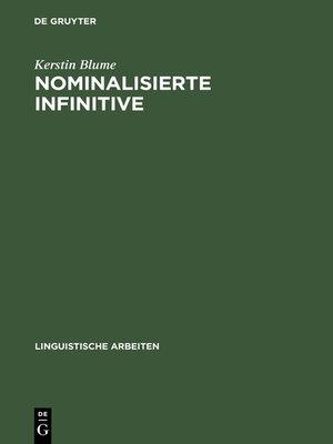 cover image of Nominalisierte Infinitive